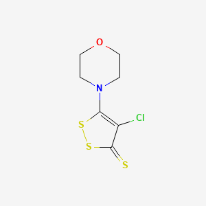 molecular formula C7H8ClNOS3 B11487131 4-Chloro-5-morpholin-4-yl-3H-1,2-dithiole-3-thione 