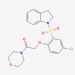 2-[4-chloro-2-(2,3-dihydro-1H-indol-1-ylsulfonyl)phenoxy]-1-(morpholin-4-yl)ethanone