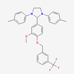 molecular formula C32H31F3N2O2 B11487142 2-(3-Methoxy-4-{[3-(trifluoromethyl)benzyl]oxy}phenyl)-1,3-bis(4-methylphenyl)imidazolidine CAS No. 936074-78-1