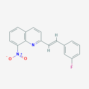 2-[(E)-2-(3-fluorophenyl)ethenyl]-8-nitroquinoline