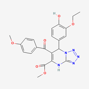 Methyl 7-(3-ethoxy-4-hydroxyphenyl)-6-[(4-methoxyphenyl)carbonyl]-4,7-dihydrotetrazolo[1,5-a]pyrimidine-5-carboxylate