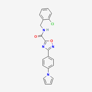 N-(2-chlorobenzyl)-3-[4-(1H-pyrrol-1-yl)phenyl]-1,2,4-oxadiazole-5-carboxamide