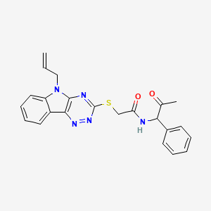 N-(2-oxo-1-phenylpropyl)-2-{[5-(prop-2-en-1-yl)-5H-[1,2,4]triazino[5,6-b]indol-3-yl]sulfanyl}acetamide