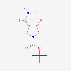 molecular formula C12H20N2O3 B1148722 Tert-butyl 3-((dimethylamino)methylene)-4-oxopyrrolidine-1-carboxylate CAS No. 157327-42-9