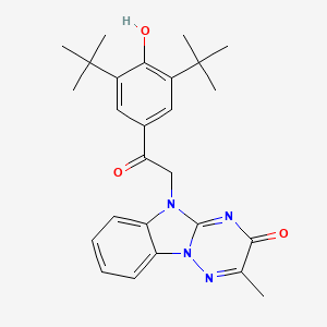 5-[2-(3,5-di-tert-butyl-4-hydroxyphenyl)-2-oxoethyl]-2-methyl[1,2,4]triazino[2,3-a]benzimidazol-3(5H)-one