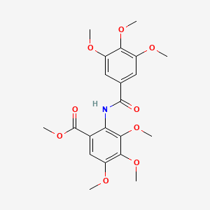 molecular formula C21H25NO9 B11487226 Methyl 3,4,5-trimethoxy-2-[(3,4,5-trimethoxybenzoyl)amino]benzoate 