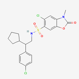 5-chloro-N-[2-(4-chlorophenyl)-2-cyclopentylethyl]-3-methyl-2-oxo-2,3-dihydro-1,3-benzoxazole-6-sulfonamide