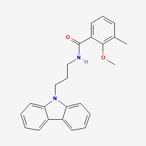 molecular formula C24H24N2O2 B11487230 N-[3-(9H-carbazol-9-yl)propyl]-2-methoxy-3-methylbenzamide 