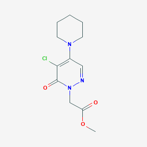 molecular formula C12H16ClN3O3 B11487236 methyl [5-chloro-6-oxo-4-(piperidin-1-yl)pyridazin-1(6H)-yl]acetate 