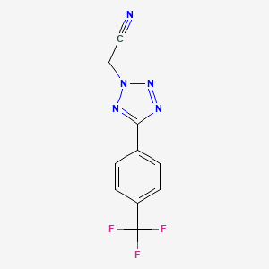 molecular formula C10H6F3N5 B11487245 {5-[4-(trifluoromethyl)phenyl]-2H-tetrazol-2-yl}acetonitrile 