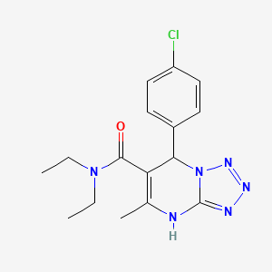 molecular formula C16H19ClN6O B11487252 7-(4-chlorophenyl)-N,N-diethyl-5-methyl-4,7-dihydrotetrazolo[1,5-a]pyrimidine-6-carboxamide 