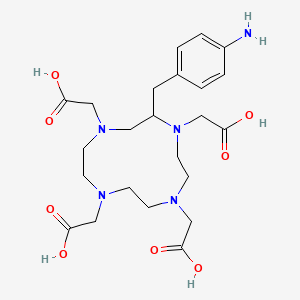 molecular formula C23H35N5O8 B1148727 2-(4-Aminobenzyl)-1,4,7,10-tetraazacyclododecane-1,4,7,10-tetraacetic acid CAS No. 123317-52-2