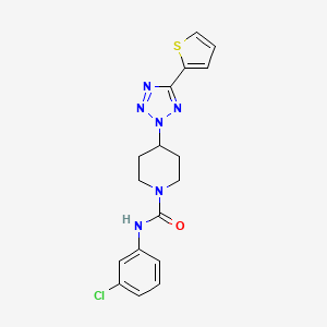 N-(3-chlorophenyl)-4-[5-(thiophen-2-yl)-2H-tetrazol-2-yl]piperidine-1-carboxamide