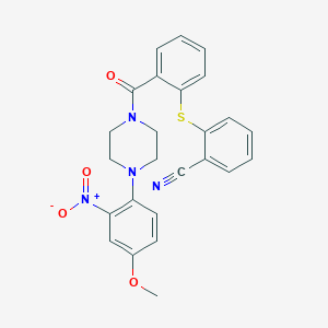 2-[(2-{[4-(4-Methoxy-2-nitrophenyl)piperazin-1-yl]carbonyl}phenyl)sulfanyl]benzonitrile