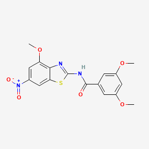 3,5-dimethoxy-N-(4-methoxy-6-nitro-1,3-benzothiazol-2-yl)benzamide