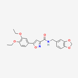 N-(1,3-benzodioxol-5-ylmethyl)-5-(3,4-diethoxyphenyl)-1,2-oxazole-3-carboxamide