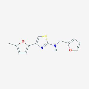 N-(furan-2-ylmethyl)-4-(5-methylfuran-2-yl)-1,3-thiazol-2-amine