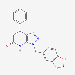 1-(1,3-benzodioxol-5-ylmethyl)-4-phenyl-1,4,5,7-tetrahydro-6H-pyrazolo[3,4-b]pyridin-6-one