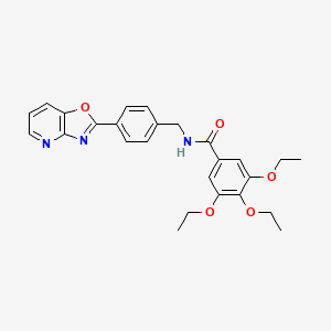 molecular formula C26H27N3O5 B11487343 3,4,5-triethoxy-N-[4-([1,3]oxazolo[4,5-b]pyridin-2-yl)benzyl]benzamide 