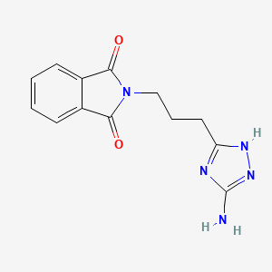 molecular formula C13H13N5O2 B11487349 2-[3-(5-amino-1H-1,2,4-triazol-3-yl)propyl]-1H-isoindole-1,3(2H)-dione 