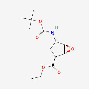 molecular formula C13H21NO5 B1148735 乙基 (1R*,2R*,4S*,5S*)-4-(叔丁氧羰基氨基)-6-氧杂-双环[3.1.0]己烷-2-羧酸酯 CAS No. 1212411-17-0
