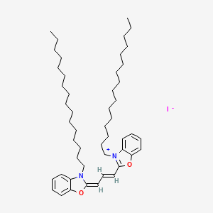 3-Hexadecyl-2-[3-(3-hexadecyl-2(3H)-benzoxazolylidene)-1-propenyl]benzoxazolium, Iodide