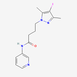 4-(4-iodo-3,5-dimethyl-1H-pyrazol-1-yl)-N-(pyridin-3-yl)butanamide