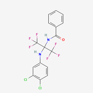 N-{2-[(3,4-dichlorophenyl)amino]-1,1,1,3,3,3-hexafluoropropan-2-yl}benzamide