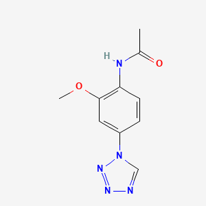 molecular formula C10H11N5O2 B11487404 Acetamide, N-[2-methoxy-4-(1H-1,2,3,4-tetrazol-1-yl)phenyl]- 