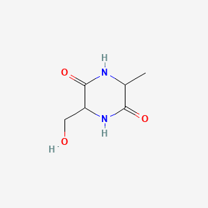 molecular formula C6H10N2O3 B1148745 3-(Hydroxymethyl)-6-methylpiperazine-2,5-dione CAS No. 13174-73-7