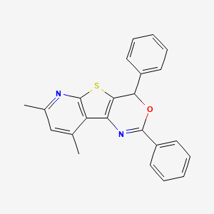 11,13-dimethyl-4,6-diphenyl-5-oxa-8-thia-3,10-diazatricyclo[7.4.0.02,7]trideca-1(9),2(7),3,10,12-pentaene