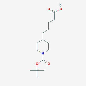 4-(4-Carboxy-butyl)-piperidine-1-carboxylic acid tert-butyl ester