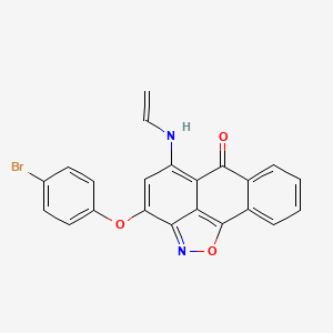 molecular formula C22H13BrN2O3 B11487485 3-(4-bromophenoxy)-5-(vinylamino)-6H-anthra[1,9-cd]isoxazol-6-one 