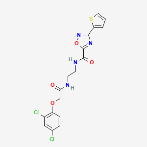 N-(2-{[(2,4-dichlorophenoxy)acetyl]amino}ethyl)-3-(thiophen-2-yl)-1,2,4-oxadiazole-5-carboxamide