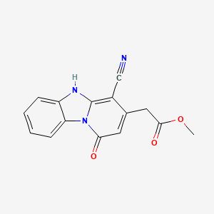 methyl 2-(4-cyano-1-oxo-5H-pyrido[1,2-a]benzimidazol-3-yl)acetate