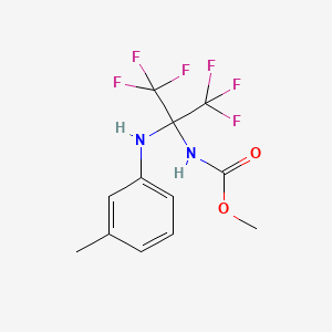 Methyl {1,1,1,3,3,3-hexafluoro-2-[(3-methylphenyl)amino]propan-2-yl}carbamate