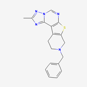 molecular formula C18H17N5S B11487520 13-benzyl-4-methyl-10-thia-3,5,6,8,13-pentazatetracyclo[7.7.0.02,6.011,16]hexadeca-1(9),2,4,7,11(16)-pentaene 