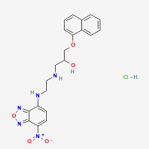 molecular formula C22H22N4O5.2ClH B1148753 1-Naphthalen-1-yloxy-3-[2-[(4-nitro-2,1,3-benzoxadiazol-7-yl)amino]ethylamino]propan-2-ol;hydrochloride CAS No. 108321-35-3