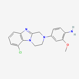 4-(6-chloro-3,4-dihydropyrazino[1,2-a]benzimidazol-2(1H)-yl)-2-methoxyaniline