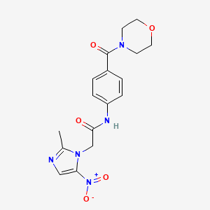 2-(2-methyl-5-nitro-1H-imidazol-1-yl)-N-[4-(morpholin-4-ylcarbonyl)phenyl]acetamide