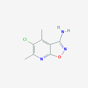 molecular formula C8H8ClN3O B11487606 5-Chloro-4,6-dimethylisoxazolo[5,4-b]pyridin-3-amine 