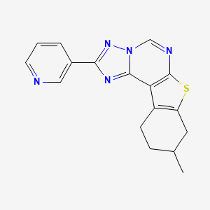 9-Methyl-2-(3-pyridyl)-8,9,10,11-tetrahydro[1]benzothieno[3,2-e][1,2,4]triazolo[1,5-c]pyrimidine