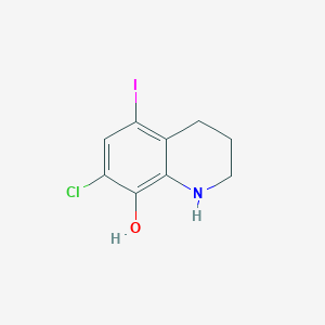 molecular formula C9H9ClINO B11487628 7-Chloro-5-iodo-1,2,3,4-tetrahydroquinolin-8-ol 