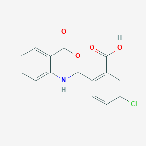 molecular formula C15H10ClNO4 B11487634 5-chloro-2-(4-oxo-1,4-dihydro-2H-3,1-benzoxazin-2-yl)benzoic acid 