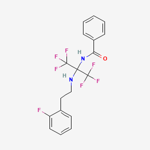 N-(1,1,1,3,3,3-hexafluoro-2-{[2-(2-fluorophenyl)ethyl]amino}propan-2-yl)benzamide