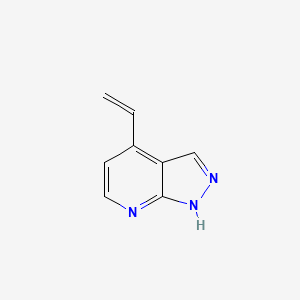molecular formula C8H7N3 B1148766 4-Vinyl-1H-pyrazolo[3,4-b]pyridine CAS No. 1374651-84-9