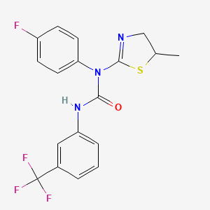 1-(4-Fluorophenyl)-1-(5-methyl-4,5-dihydro-1,3-thiazol-2-yl)-3-[3-(trifluoromethyl)phenyl]urea