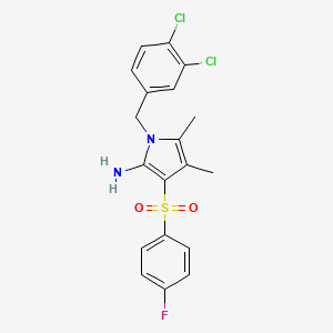 1-(3,4-dichlorobenzyl)-3-[(4-fluorophenyl)sulfonyl]-4,5-dimethyl-1H-pyrrol-2-amine