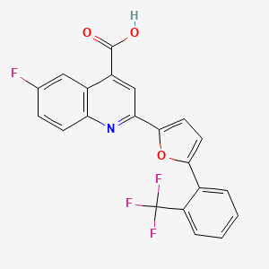 6-Fluoro-2-{5-[2-(trifluoromethyl)phenyl]furan-2-yl}quinoline-4-carboxylic acid