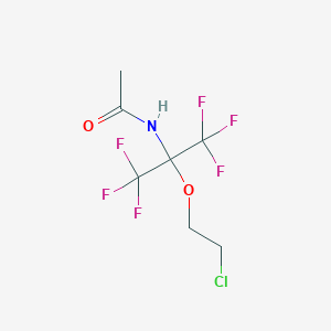 N-[2-(2-chloroethoxy)-1,1,1,3,3,3-hexafluoropropan-2-yl]acetamide